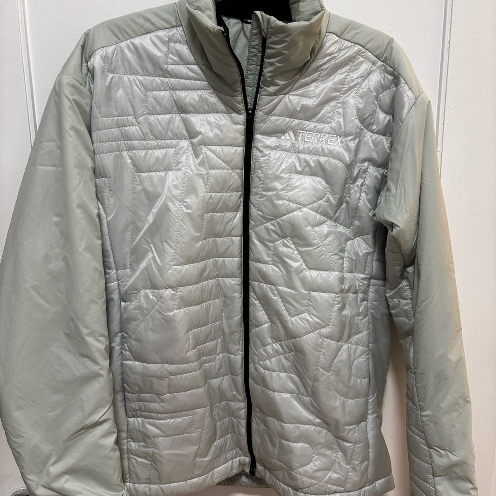 Adidas Running Jacket in Light Gray and Black
